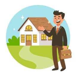Illustrated real estate agent